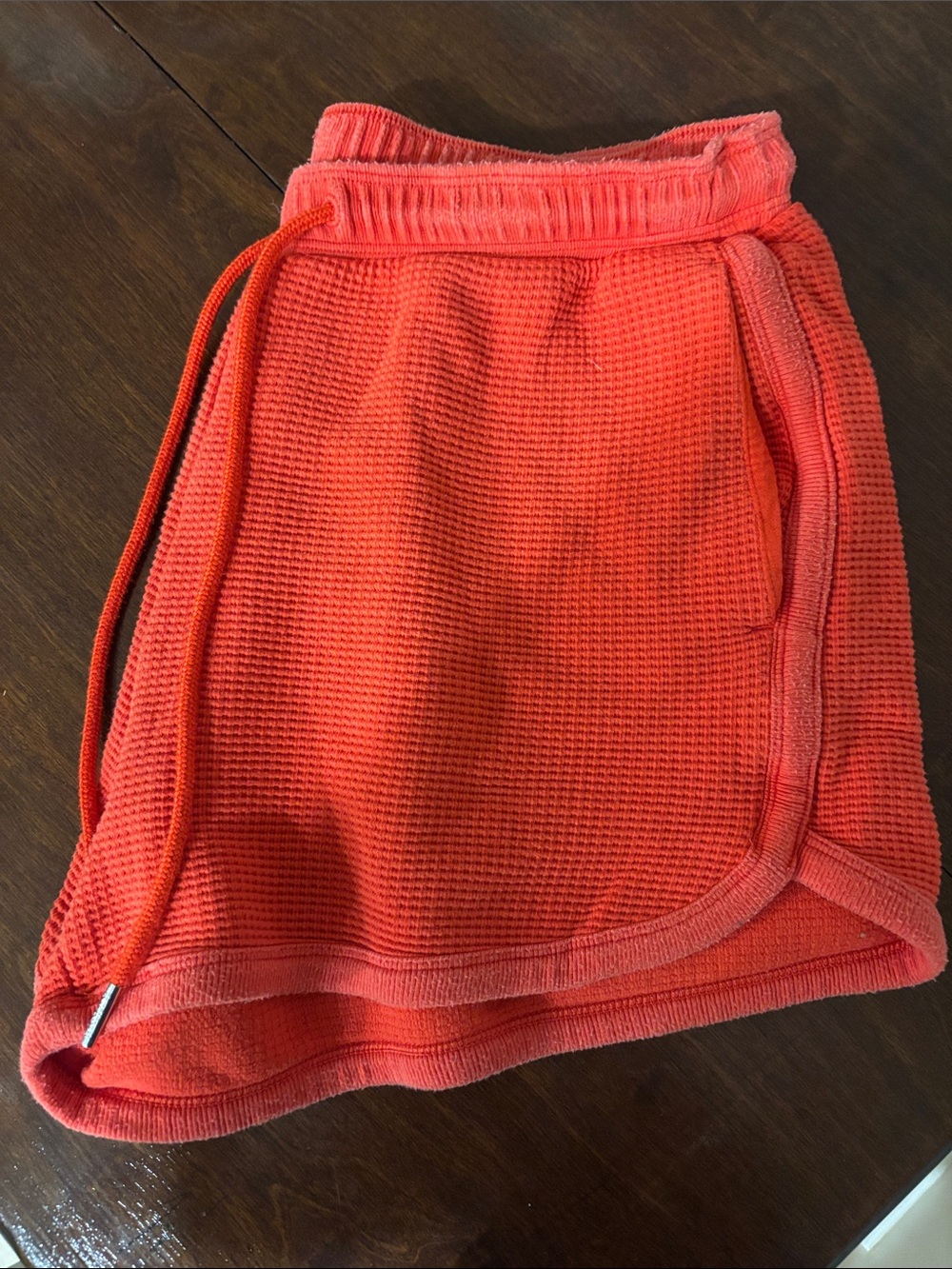 Athleta Tranquil Waffle Shorts in Cardinal - Women's Casual Lounge Shorts - Picture 2 of 3